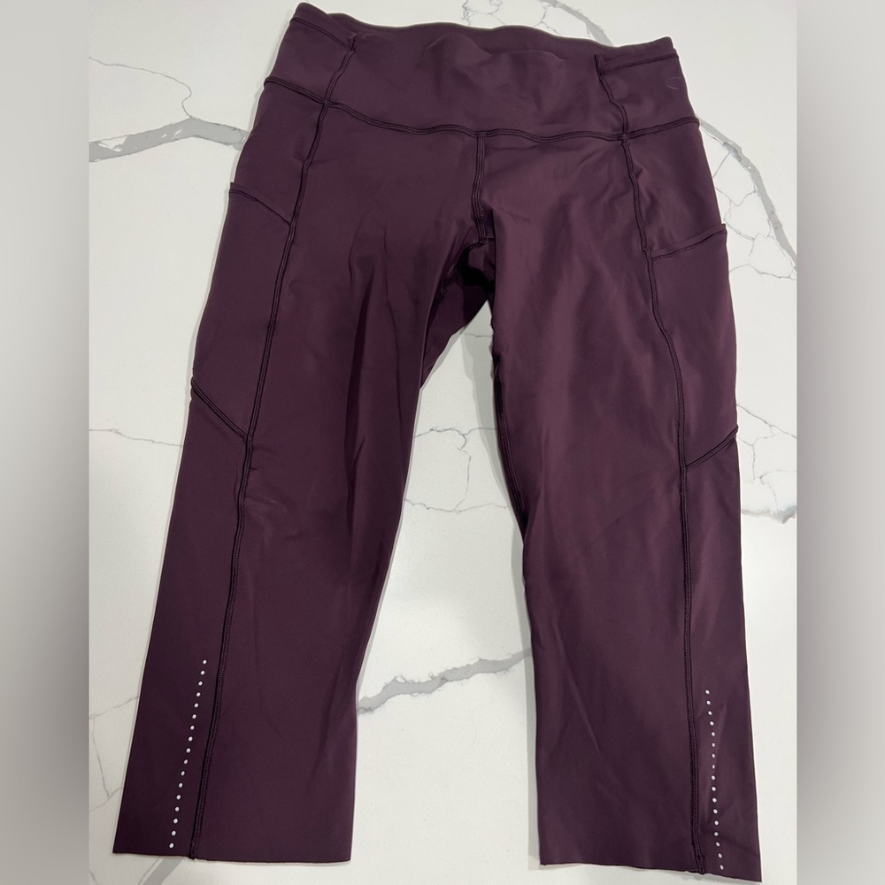 Lululemon Fast and Free Reflective High-Rise Crop 19"